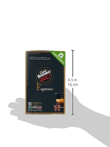 Caffe' Vergnano 1882 120 Count Oro Original Line Machine Compatible, Compostable Expresso Capsules