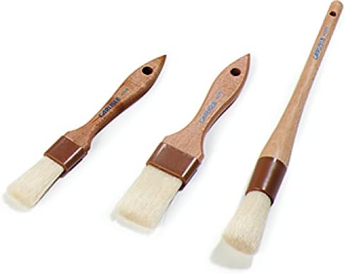 SPARTA 4037200 Boarhair Pastry Brush, Basting Brush with Flat Brushhead, 8.25"L x 1"W, Wood Handle