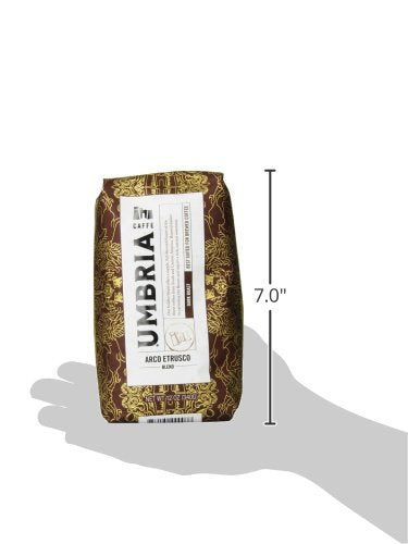 Caffe Umbria Fresh Seattle Whole Bean Roasted Coffee, Arco Etrusco Blend Dark Roast, 12 oz. Bag
