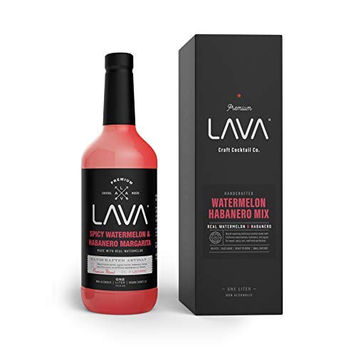 (3 Pack) LAVA Premium Spicy Watermelon Habanero Margarita Mix, Cold-Pressed Organic Watermelon
