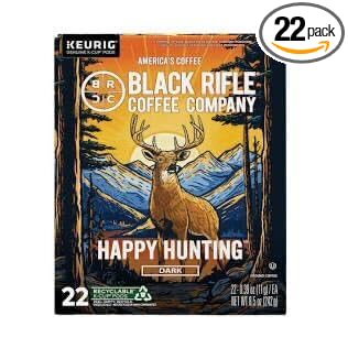 Black Rifle Coffee Company Happy Hunting Dark Roast Coffee Pods – Tasting Notes of Chocolate