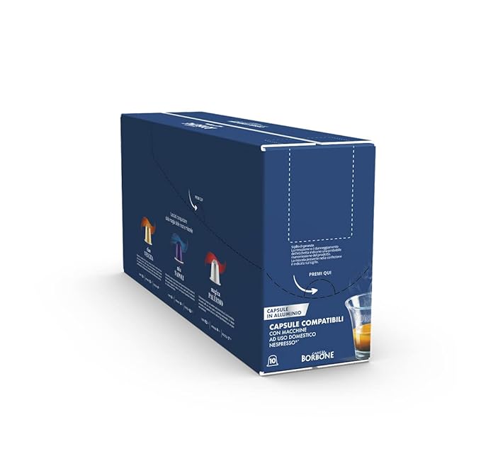 Caffè Borbone Aluminum Espresso Pods for Nespresso Coffee Machines, Intense, Smooth and Rich