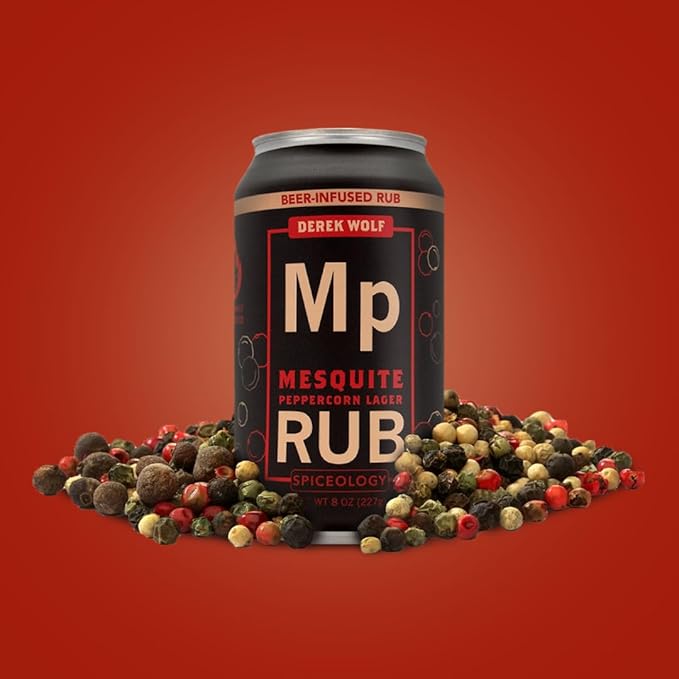 Spiceology & Derek Wolf - Mesquite Peppercorn Lager - Beer-Infused Barbecue Rubs, Spices and