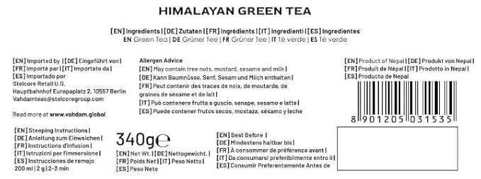 VAHDAM, Green Tea Leaves From Himalayas 170+ Cups (12oz) High Elevation Grown Green Tea Leaves From