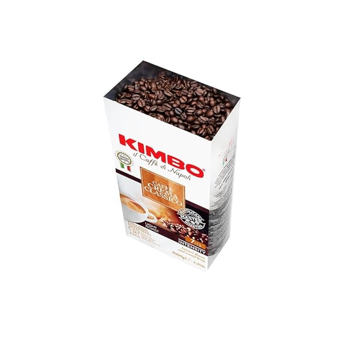 Kimbo Espresso Crema Intensa Whole Bean Coffee | Medium Dark Roast | 11/13 Intensity | Blended &