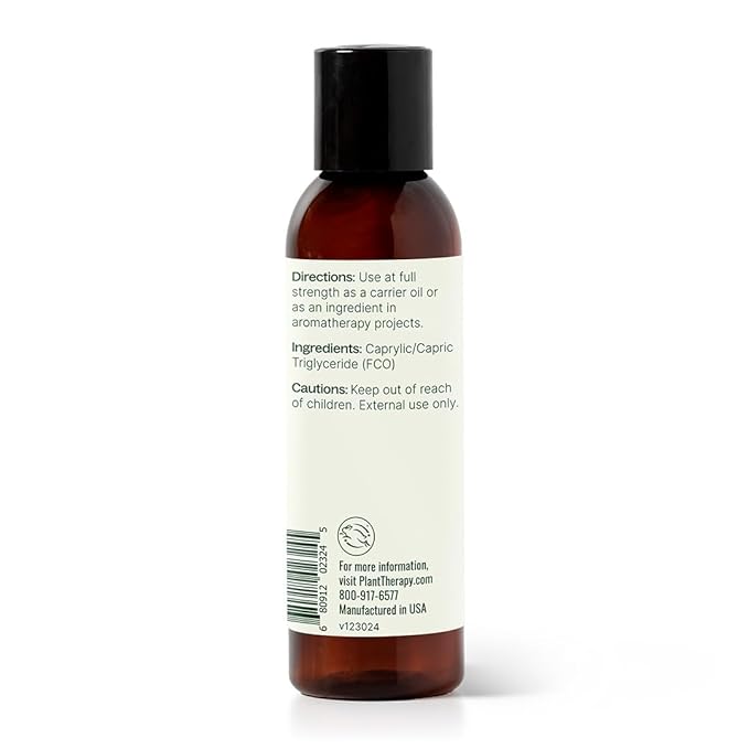 Plant Therapy Fractionated Coconut Oil for Skin, Hair, Body, Diluted Essential Oils, 100% Pure
