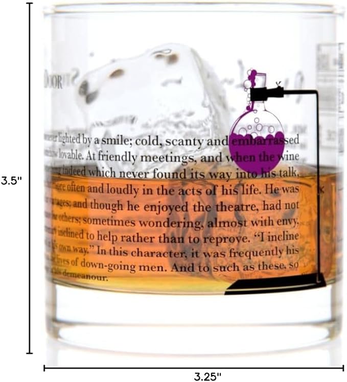 Well Told Classic Literature Rocks Glass - Strange Case of Dr Jekyll and Mr Hyde by Robert Louis