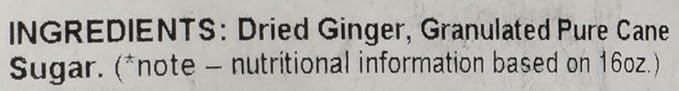 Gerbs Crystalized Dried Ginger 2 lbs. | Unsulfured, No Additives, Resealable Bulk Bag | Bold &