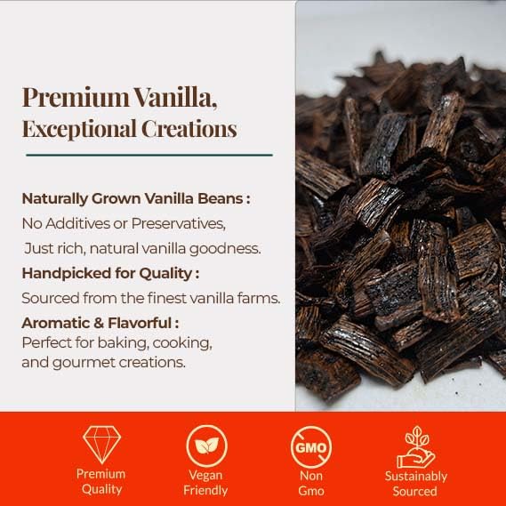 2 lb Bulk Vanilla Bean Splits, Cut from Whole Vanilla Beans for Making Vanilla Extract