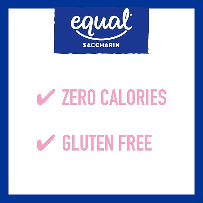 EQUAL Pink Zero Calorie Sweetener, Saccharin Sugar Substitute, Zero Calorie Sweetener Packets
