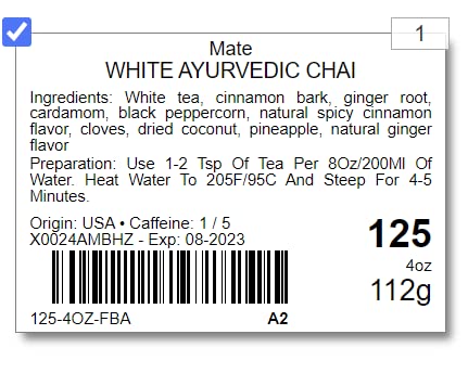 Tealyra - White Ayurvedic Chai - Sweet Spicy - White Tea - Cinnamon - Ginger - Healthy Loose Leaf