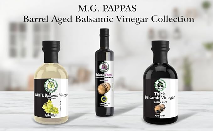 M.G. PAPPAS Thick Aged Balsamic Vinegar from Italy - Gourmet Balsamic Italian Vinegar - A Great