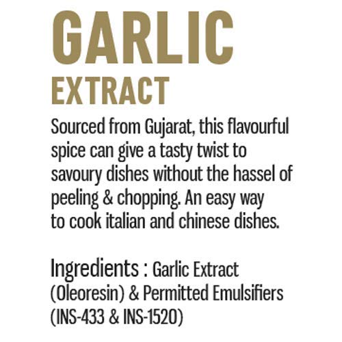 Spice Drop Pure Garlic Extract - Salad Dressing, Seasoning, Cooking, Baking, Dips | Premium Quality