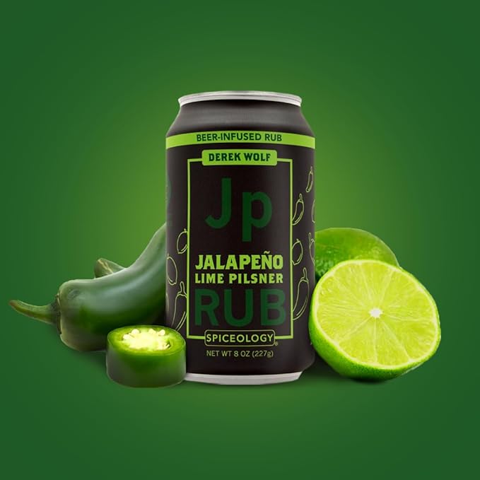 Spiceology & Derek Wolf - Jalapeno Lime Pilsner - Beer-Infused Barbecue Rubs, Spices and Seasonings