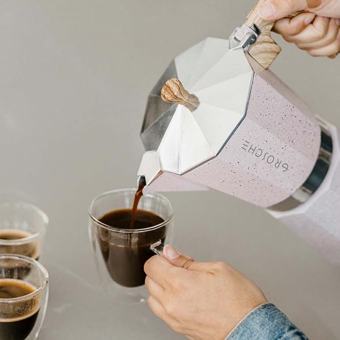 GROSCHE Milano Moka pot, Stovetop Espresso maker, Greca Coffee Maker, Stovetop coffee maker and