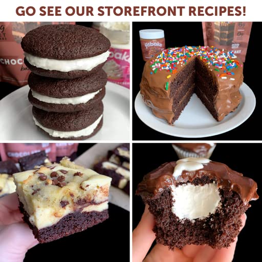 FitBake Chocolate Cake Baking Mix | 2g Net Carbs | Keto Friendly Low Carb Food | No Added Sugar