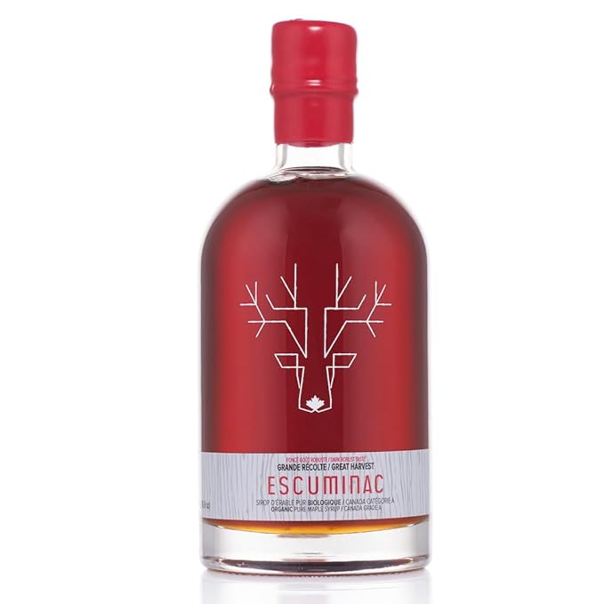 Escuminac Great Taste, Organic Maple Syrup - Canada Grade A 16.9 fl oz - Dark Amber Rich Taste