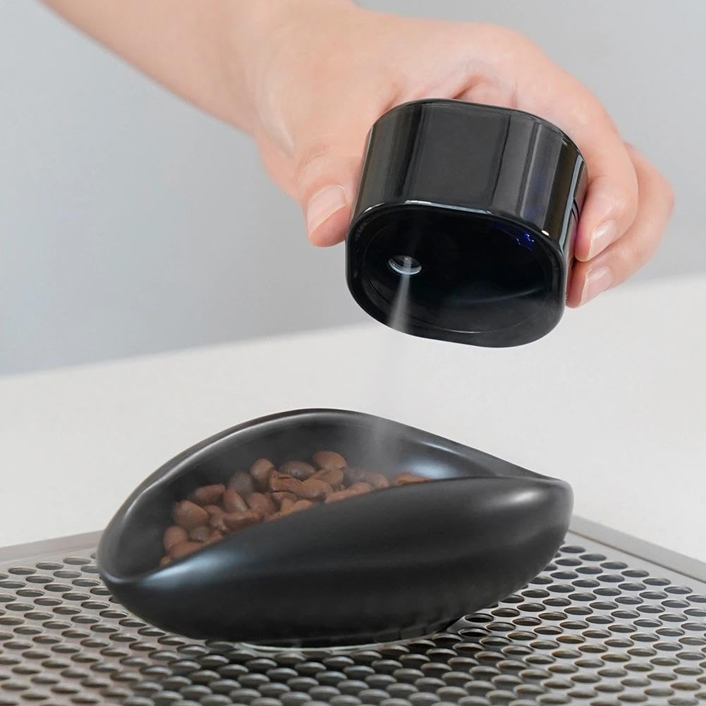 watchget Upgraded 30g Ceramic Coffee Dosing Cup & Tea Storage Tray, Black