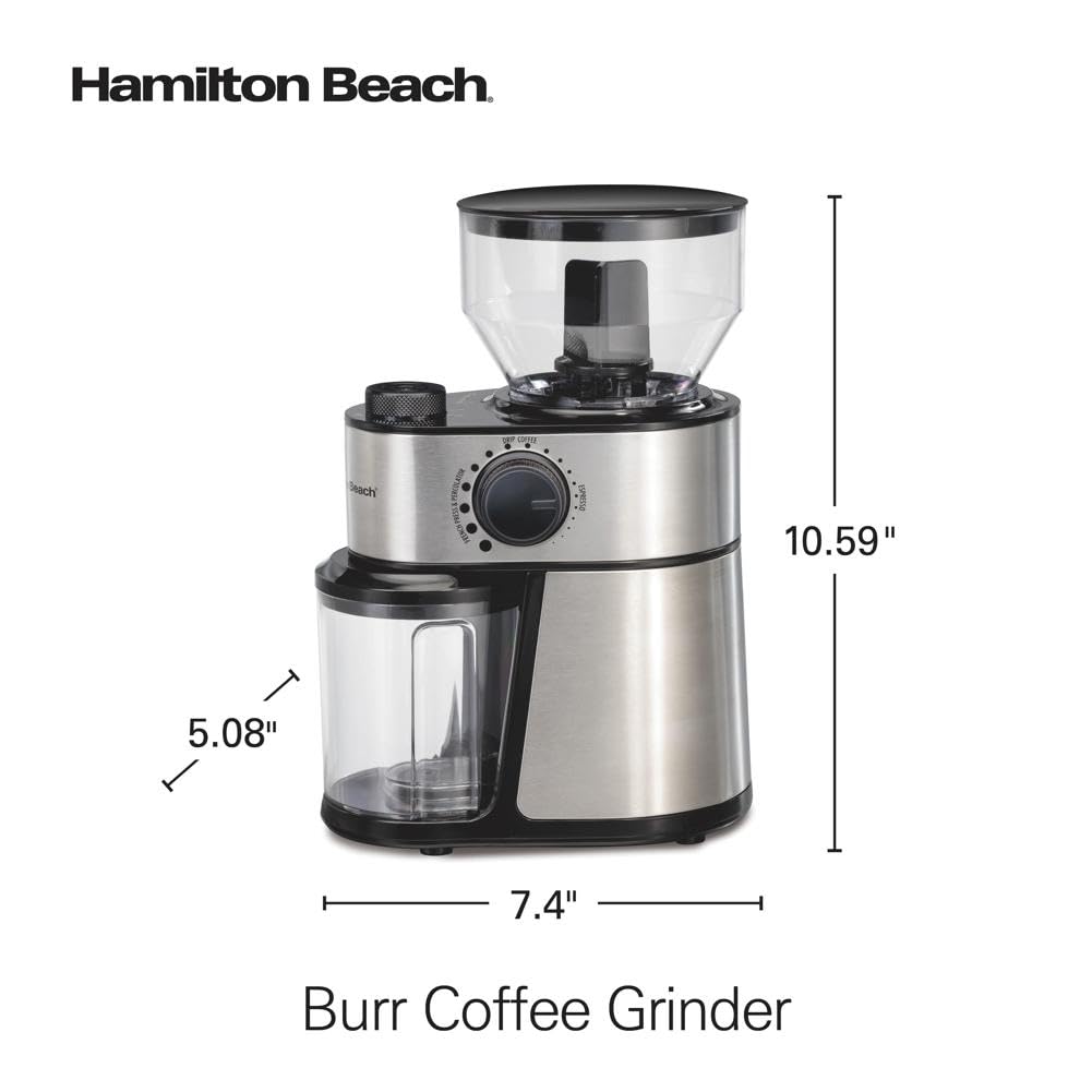 Hamilton Beach Electric Burr Coffee Grinder with Large 16 oz. Hopper