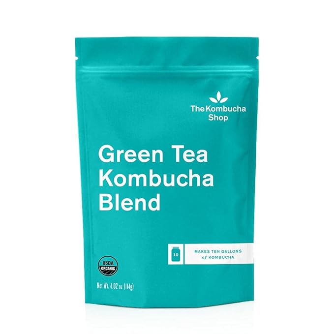 The Kombucha Shop - Green Tea Blend - Organic Sencha & Jasmine Loose Leaf Tea Blend - Makes 10