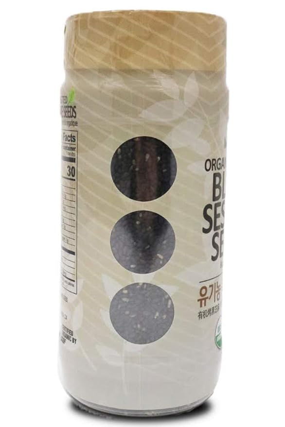 McCabe Organic Roasted Black Sesame, 8oz, USDA Organic Certified, CCOF Certified Organic, Roasted &
