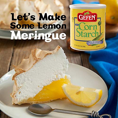 Gefen Corn Starch 100% Pure, 16oz, Resealable Lid, (2 Pack, Total 2 Lbs) Gluten Free Thickener