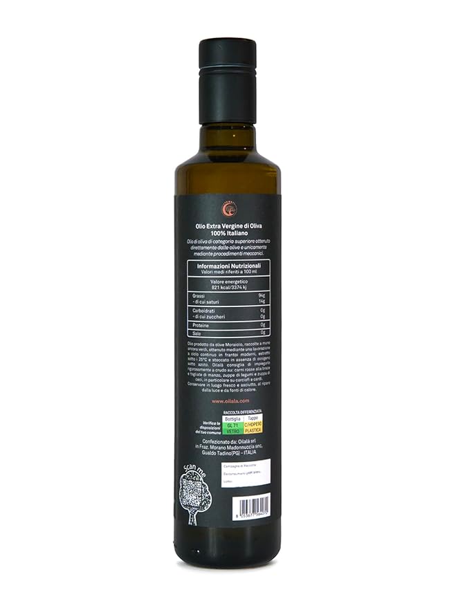 Oilala Extra Virgin Olive Oil, Robust Flavor, 2022 Gold Medal NYIOOC! filtered,Italian Family Farm
