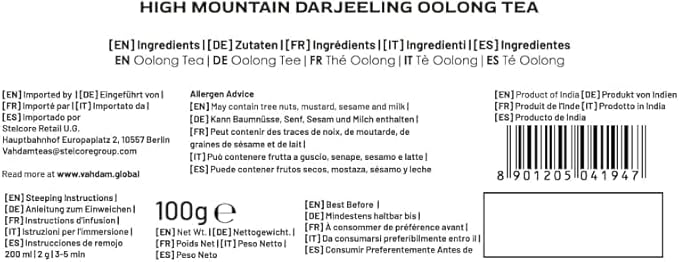 VAHDAM, High Mountain Oolong Tea Leaves From Himalayas (50+ Cups, 3.53oz) Strong & Robust Oolong