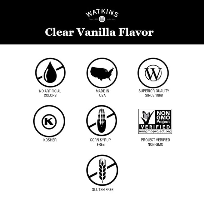 Watkins Clear Vanilla Flavor, 1 Gallon Bottle, 1 Count
