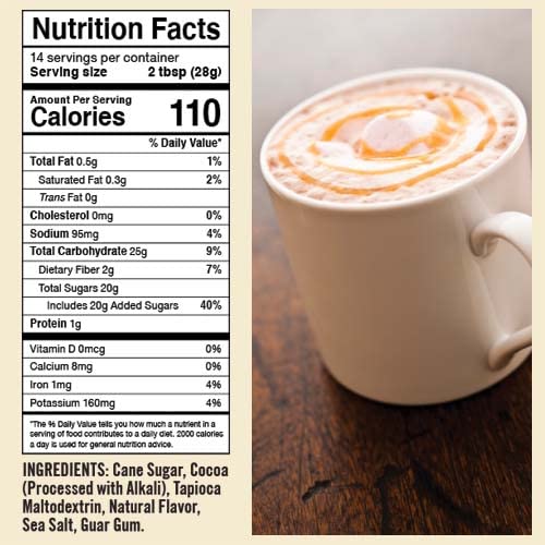 Castle Kitchen Caramel Dark Hot Chocolate - Premium Plant Based, Dairy Free, Gluten-Free, Vegan Hot