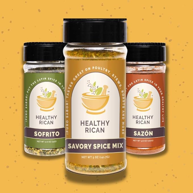 Healthy Rican Savory Chicken Mix Sazon and Sofrito Herb Seasoning for Meat Beef Vegetables Stews