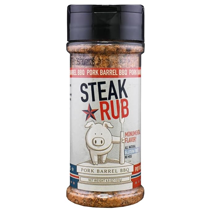 Pork Barrel BBQ Steak Spice Rub | Premium All-Purpose Seasoning, No MSG, Gluten-Free, Zero Calorie