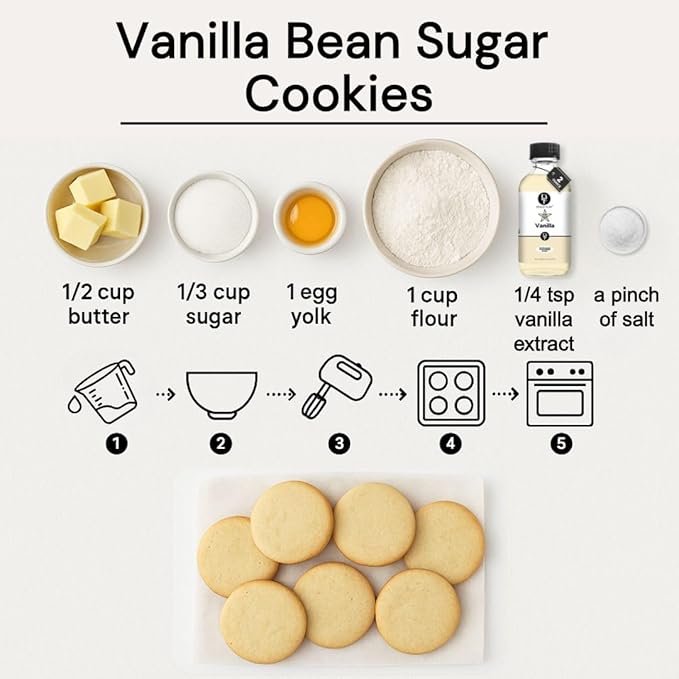 Dolce Flav Vanilla Extract 8 oz ??Kosher, Sugar-Free, Concentrated Vanilla Flavoring for Baking