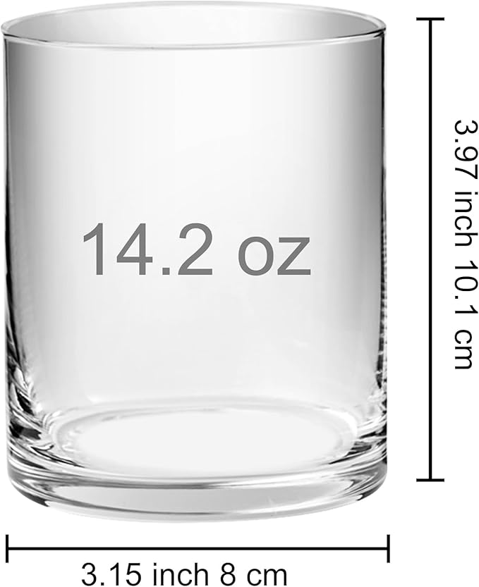 Whiskey Rocks Glass Father's Day Gift For Dad,14.2 Oz Old Fashioned Glasses Scotch, Birthday Gifts