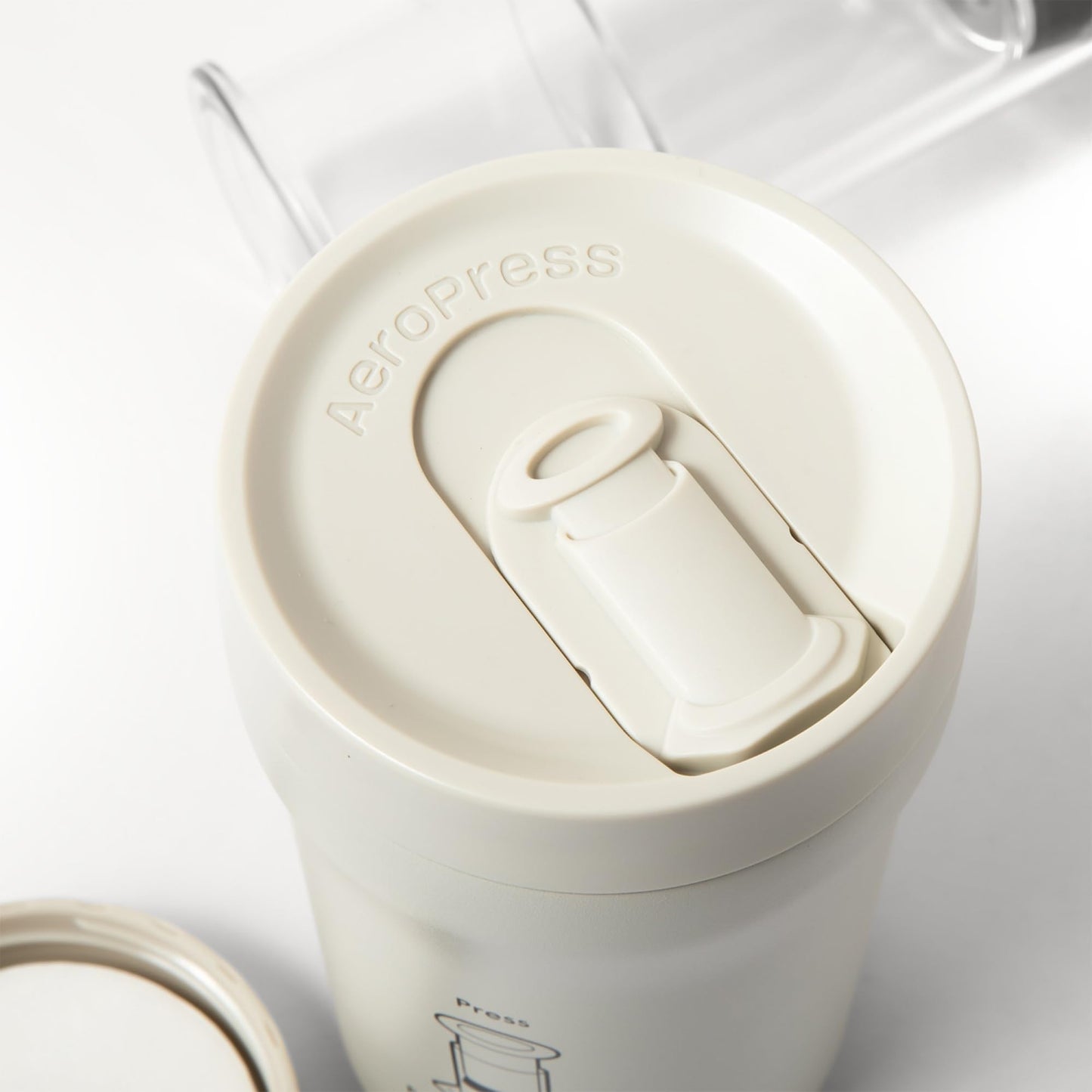 AeroPress Go Plus Portable Coffee Maker Kit, Cream