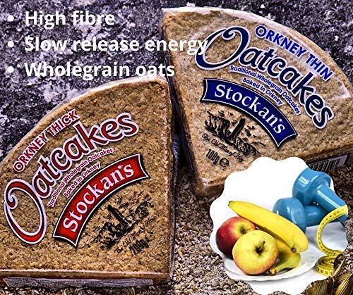 Stockan's Orkney Wholegrain Thick Oatcakes - Traditional Scottish Savoury Biscuits Imported from