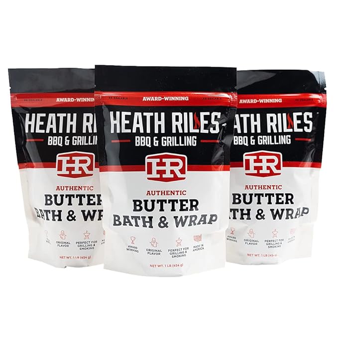 Heath Riles BBQ Butter Bath and Wrap, Champion Pitmaster Recipe, Award Winning Technique, Bag 16 oz.