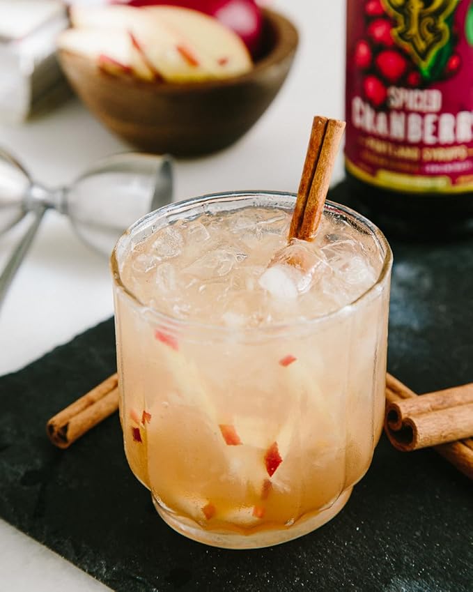 Portland Syrups Spiced Cranberry Syrup - Drink Mixer for Crafting Cocktails, Mocktails, & Seasonal