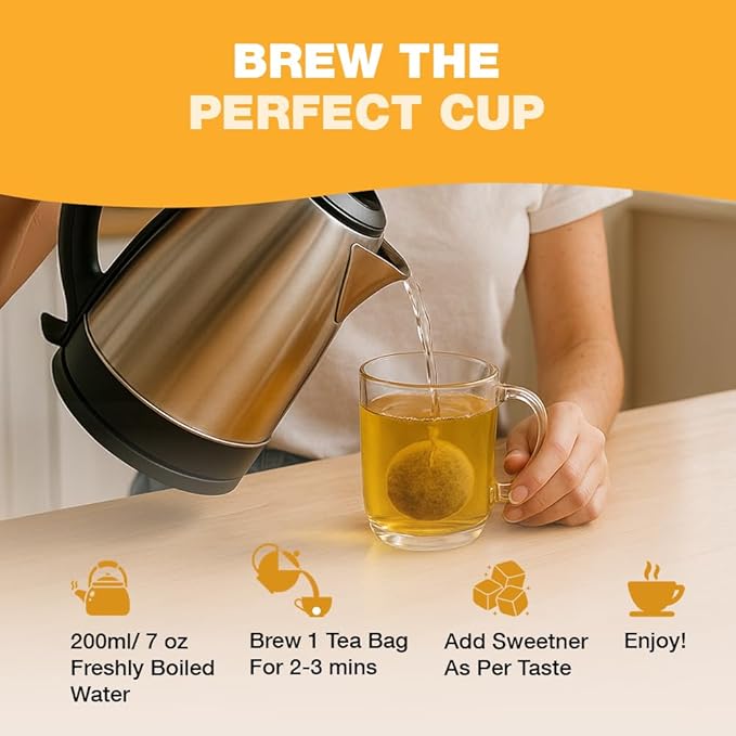 HANDPICK, Organic Turmeric Ginger Tea, 100 Eco-Conscious Tea Bags | Caffeine Free, Gluten Free