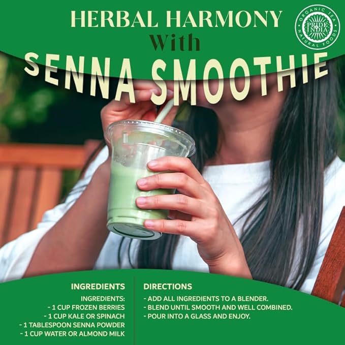 Pride of India | Senna Whole Leaf Powder 8 oz (227 gm) | Bitter & Pungent | Add it to smoothies
