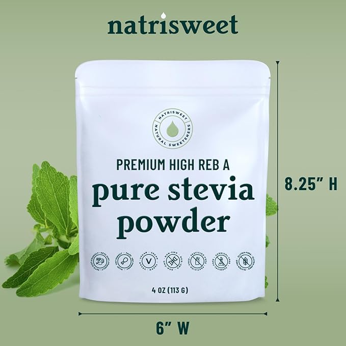 Premium Pure Stevia Powder, Powdered Stevia Extract Natural SteviaPowder for Baking, Zero Calorie