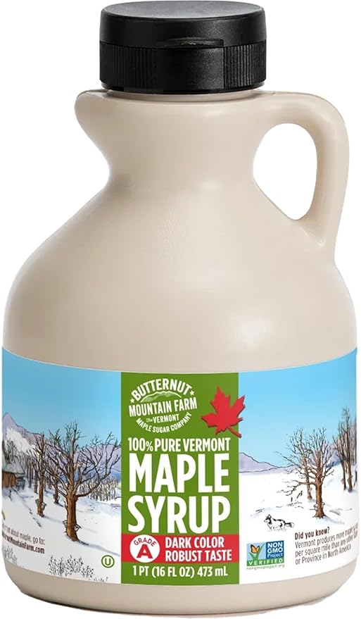 Butternut Mountain Farm Pure Maple Syrup From Vermont, Grade A (Prev. Grade B), Dark Color, Robust