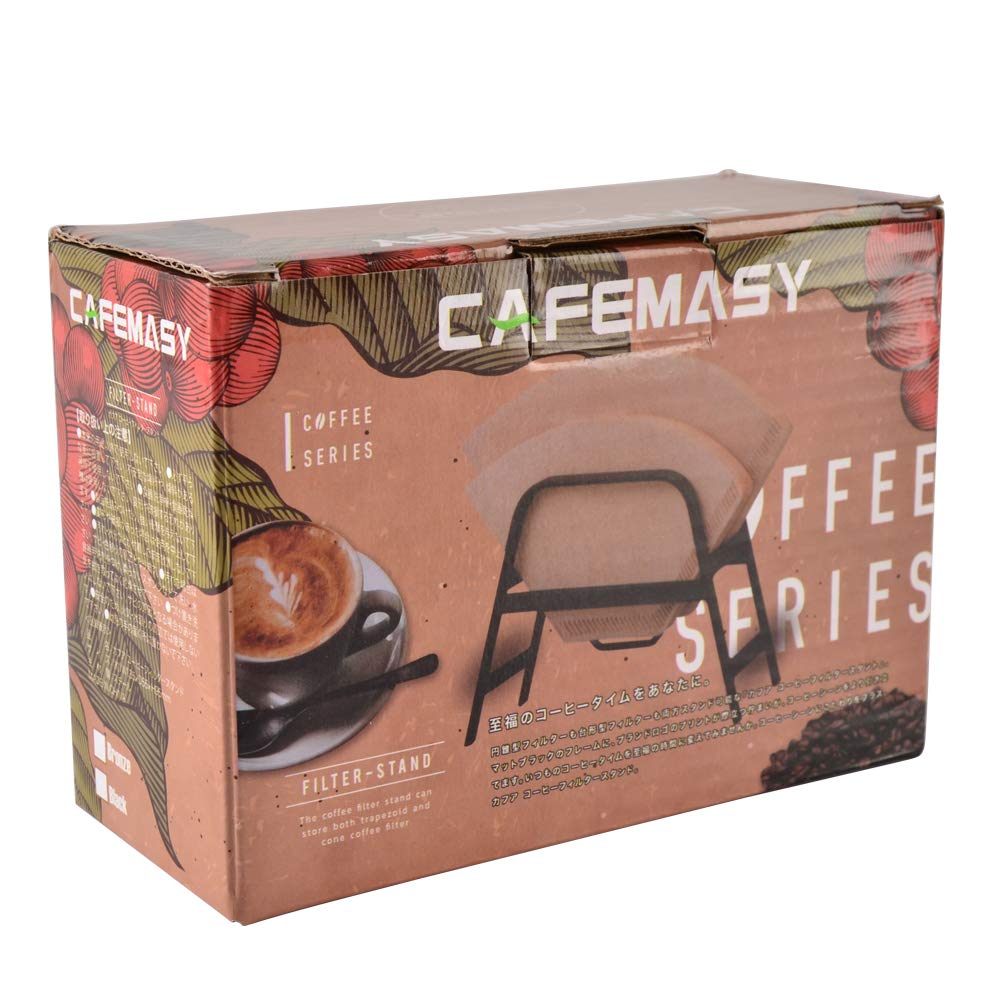 Coffee Filter Holder for Cone & V60 Coffee Filters - CAFEMASY Metal Coffee Filter Paper Holder Rack