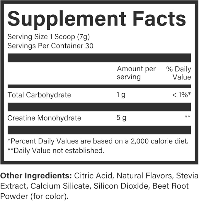 Beam Creatine Monohydrate Powder - Micronized Creatine for Muscle Growth, Strength, Endurance &