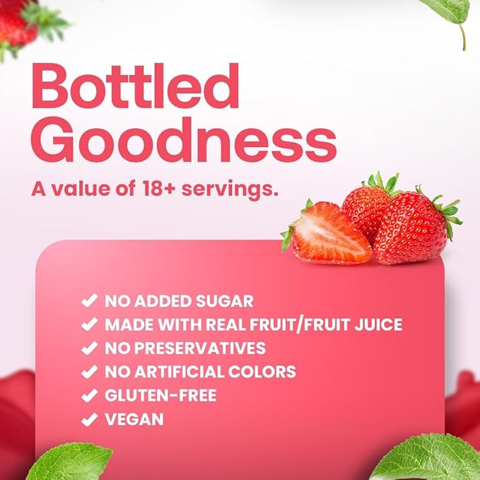 Dr. Smoothie 100% Crushed Strawberry ??No Added Sugar, Made with Real Fruits/Fruit Juice ??Vegan