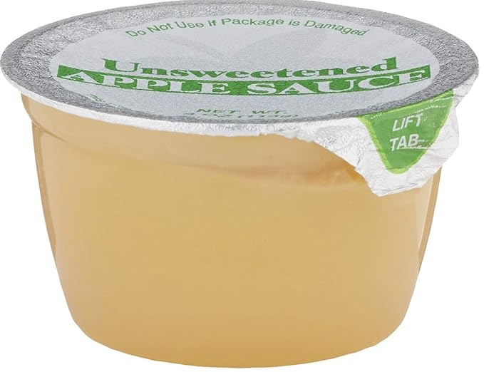 Amazon Grocery, Unsweetened Apple Sauce, 4 Oz, Pack of 6 (Previously Happy Belly, Packaging May
