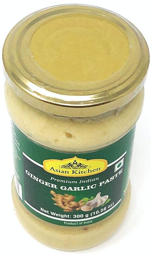 Asian Kitchen Ginger Garlic Cooking Paste 10.5oz (300g) Glass Jar ~ Vegan | Gluten Free | NON-GMO |