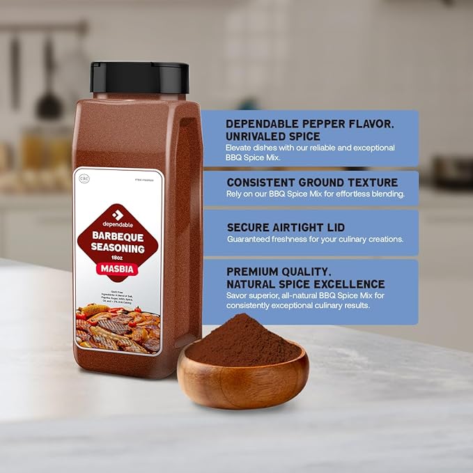Dependable Food BBQ Spice Mix - 18 oz. Resealable Pouch - Non-GMO, Kosher – Perfect Blend for