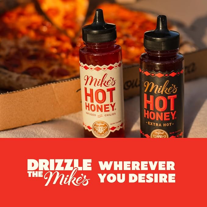 Mike's Hot Honey, Original & Extra Hot, America's #1 Spicy Honey with Chili Peppers, Gluten-Free