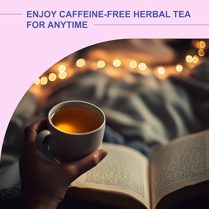 WT WEETEE Chamomile & Passionflower Nighty Herbal Tea Bags 50 Counts, Includes Spearmint, Valerian